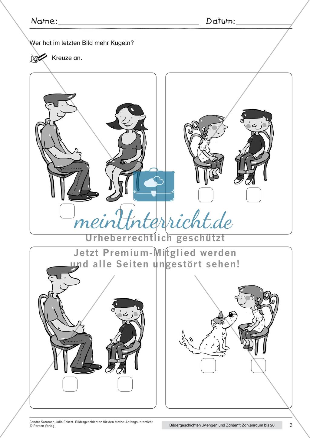 Bildergeschichte: Mengen und Zahlen im Zahlenraum 20 Preview 4
