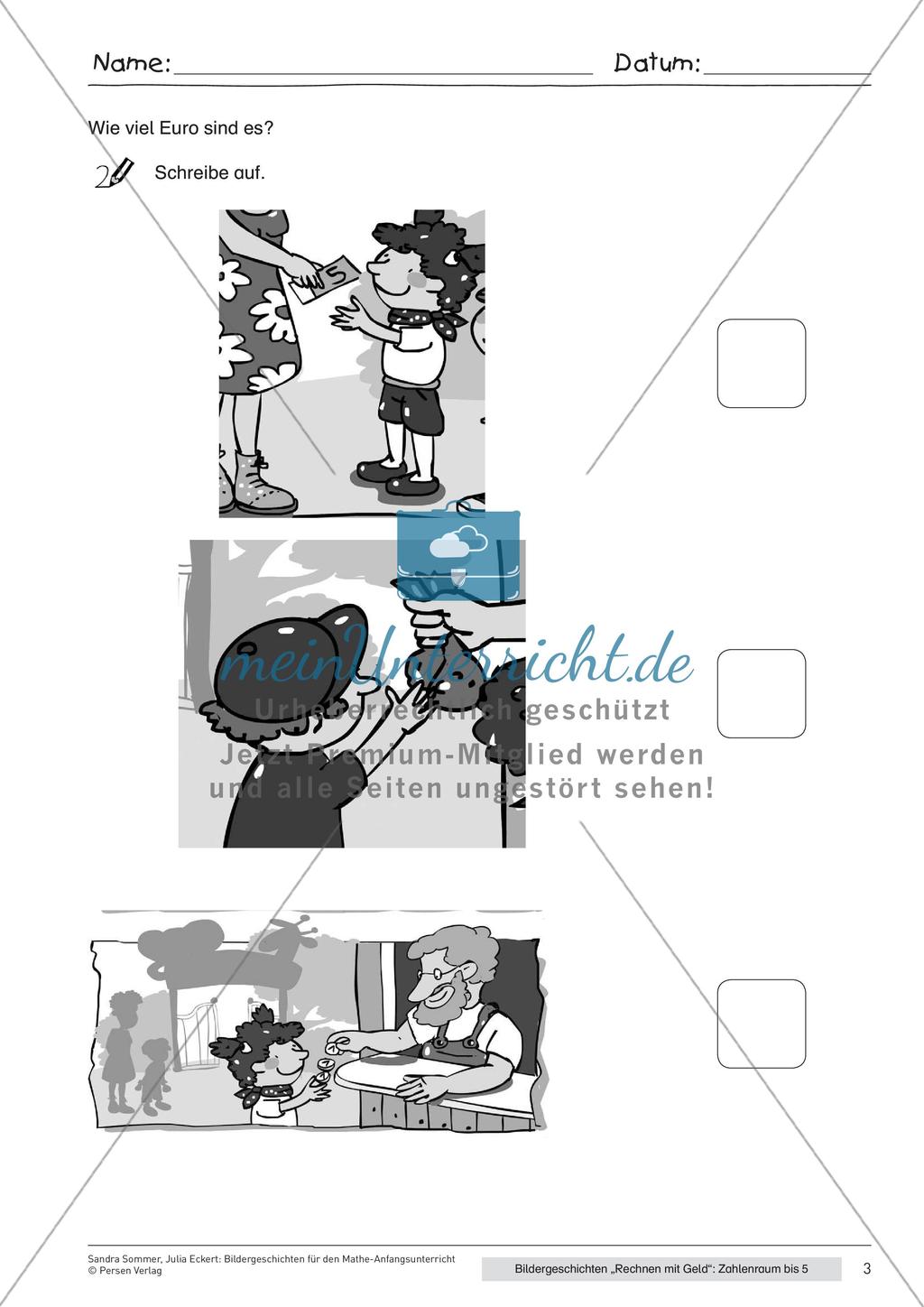 Bildergeschichte: Geld im Zahlenraum bis 5 Preview 5
