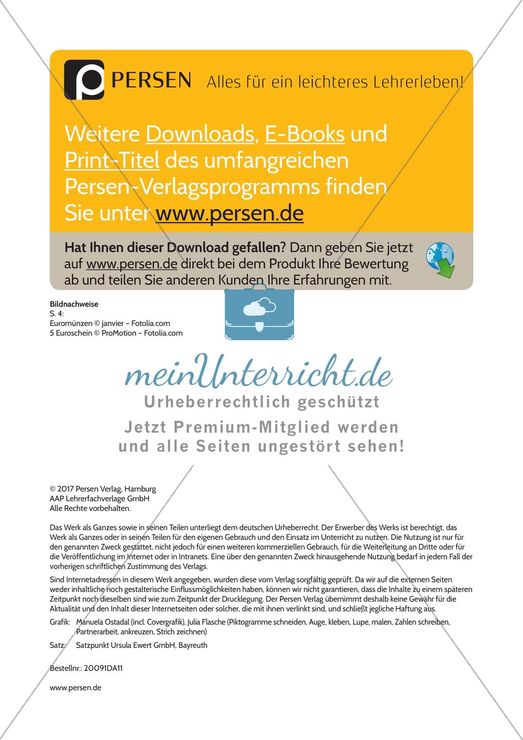 Bildergeschichte: Geld im Zahlenraum bis 5 Preview 7