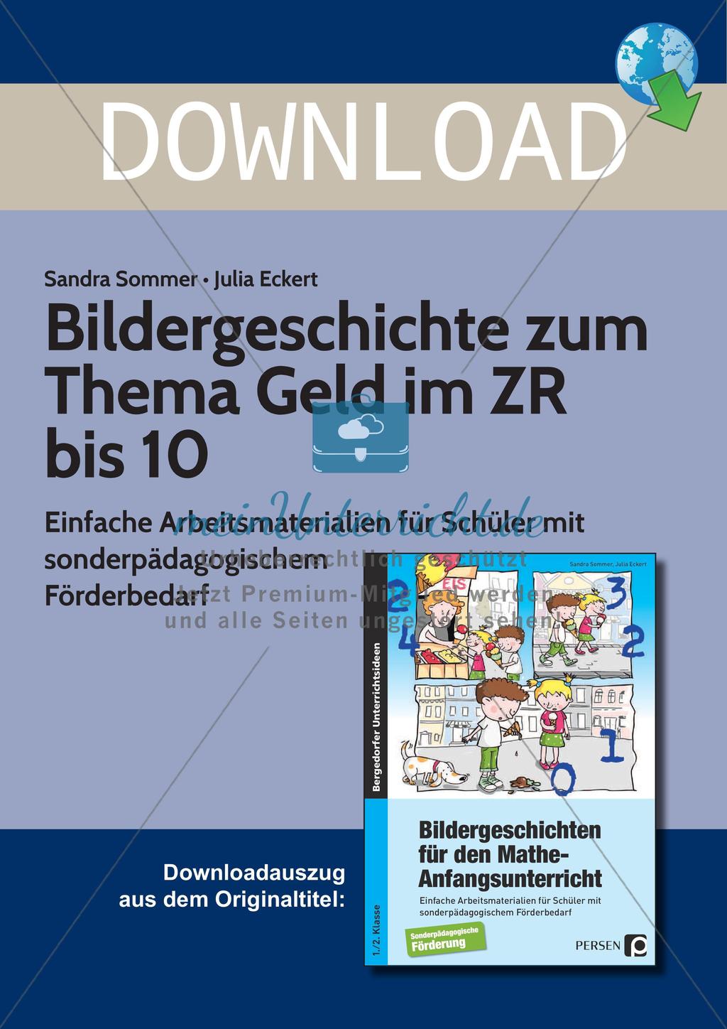 Bildergeschichte: Geld im Zahlenraum 10 Preview 1