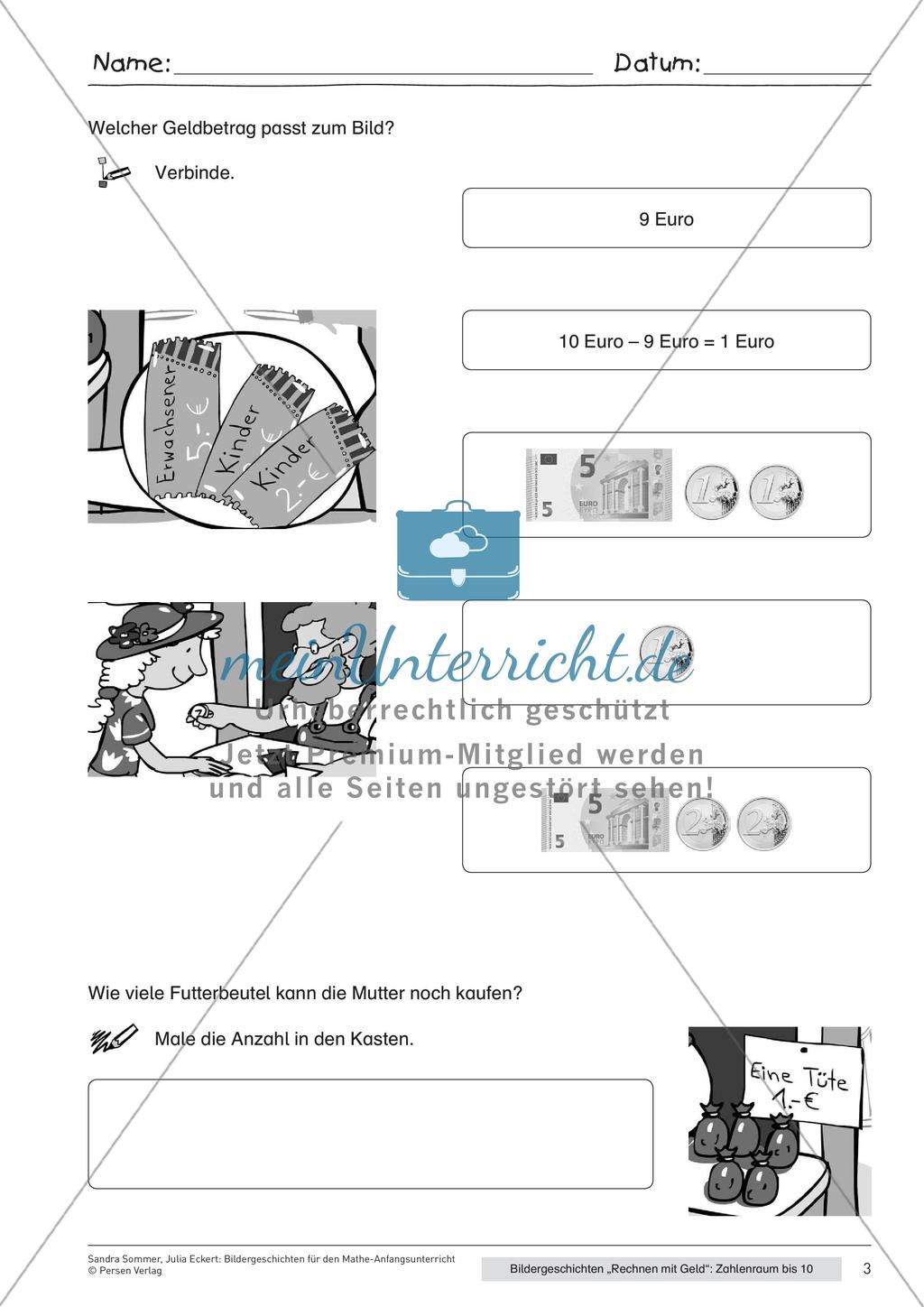 Bildergeschichte: Geld im Zahlenraum 10 Preview 5