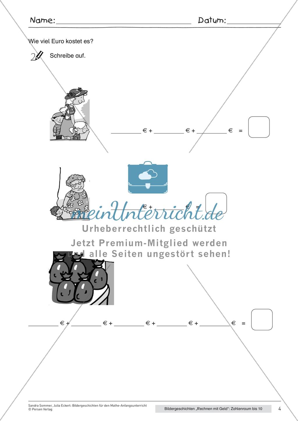 Bildergeschichte: Geld im Zahlenraum 10 Preview 6
