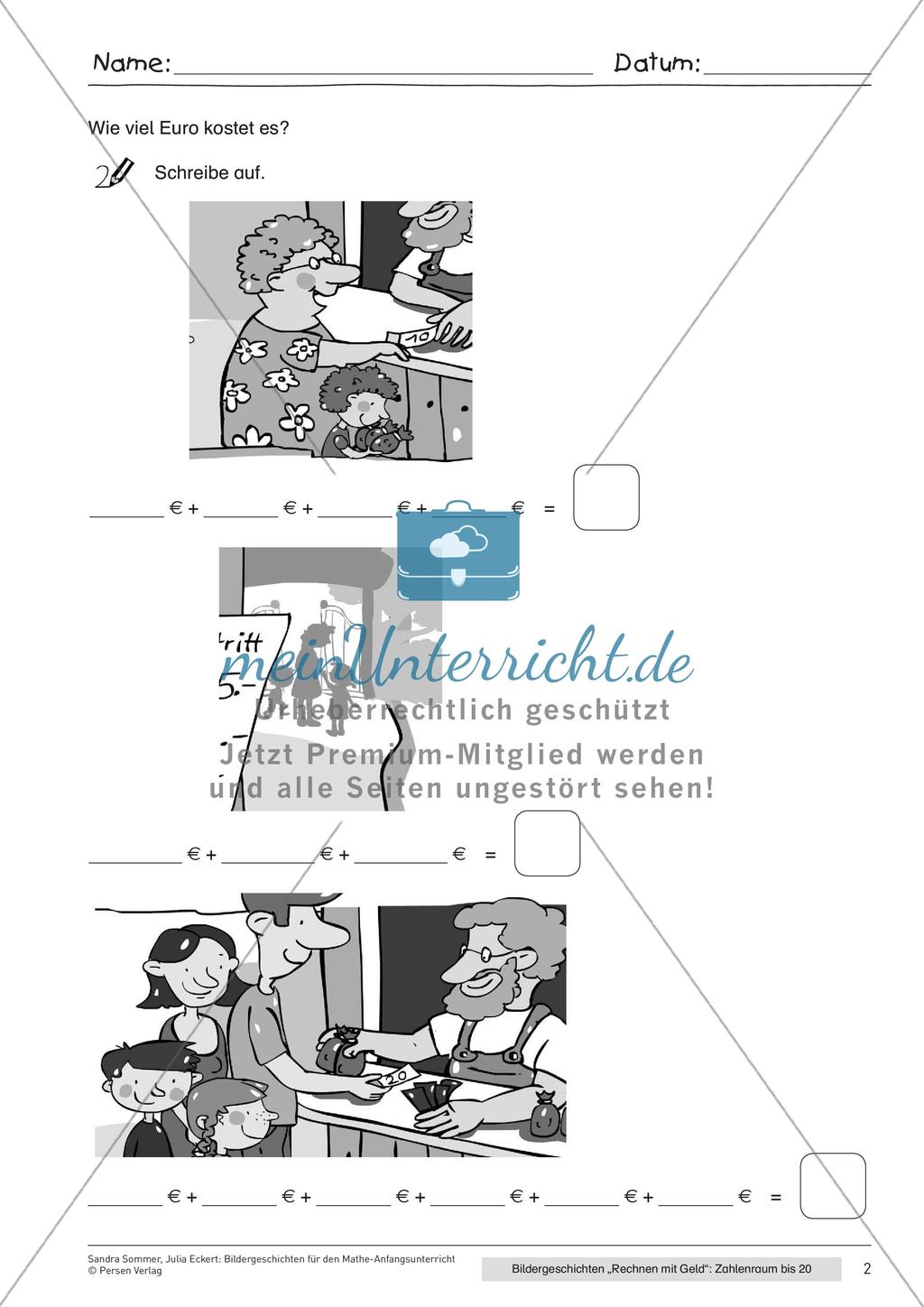 Bildergeschichte: Geld im Zahlenraum bis 20 Preview 4