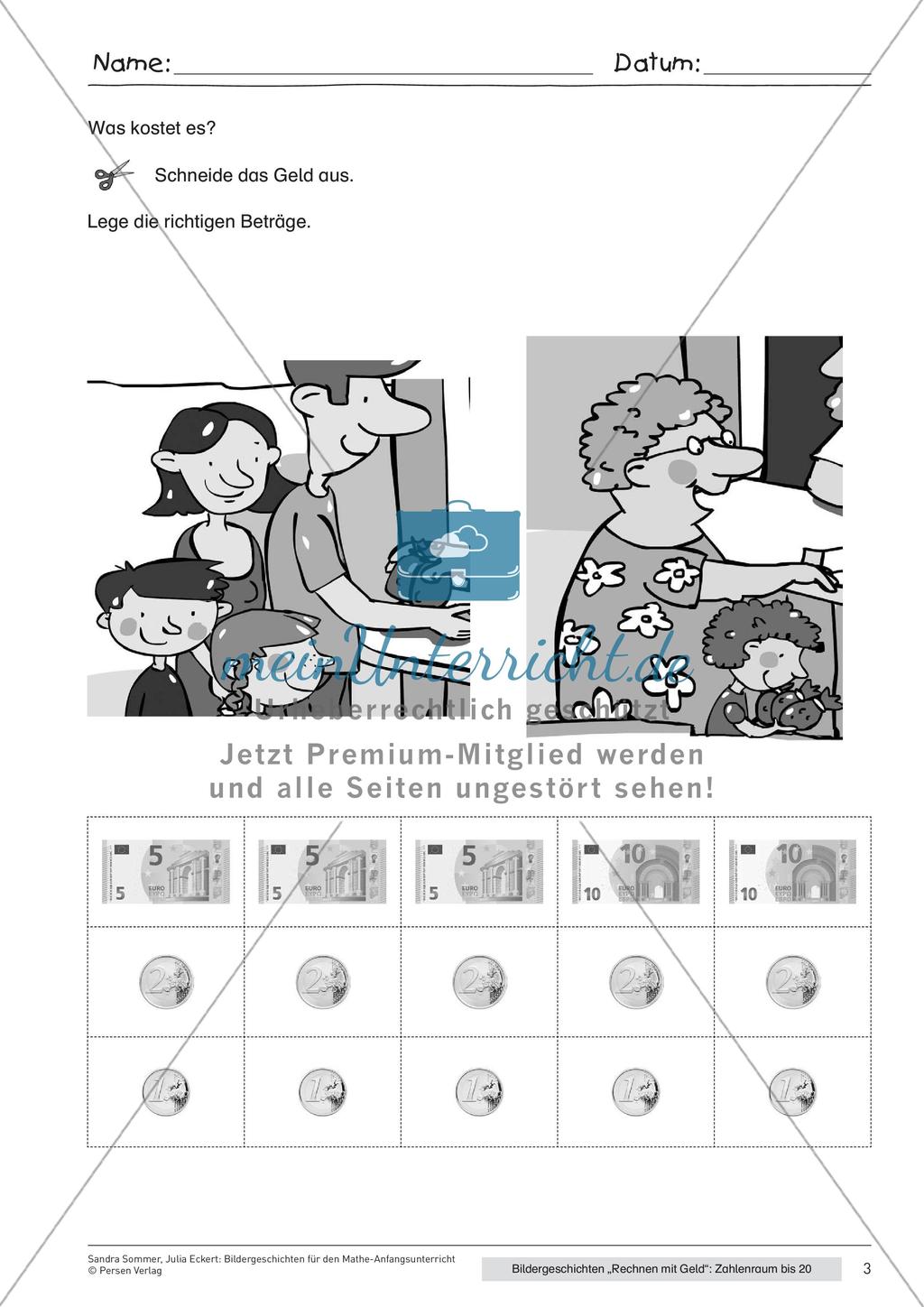 Bildergeschichte: Geld im Zahlenraum bis 20 Preview 5