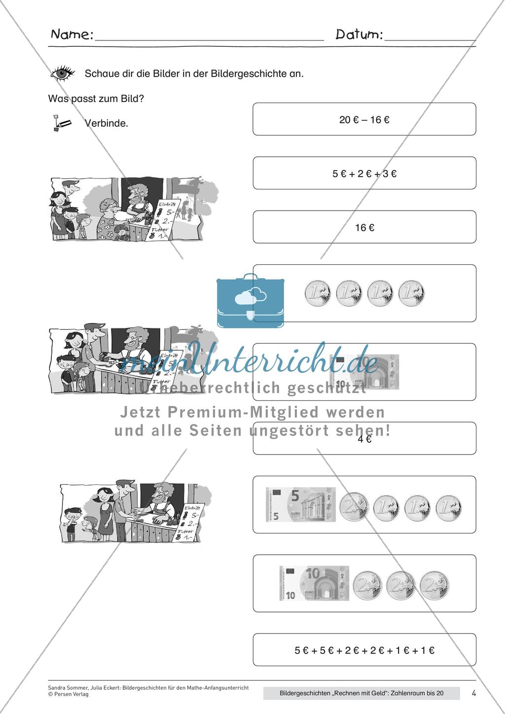 Bildergeschichte: Geld im Zahlenraum bis 20 Preview 6