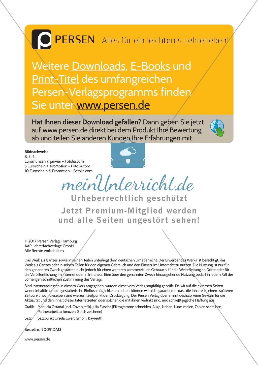 Bildergeschichte: Geld im Zahlenraum bis 20 Preview 7