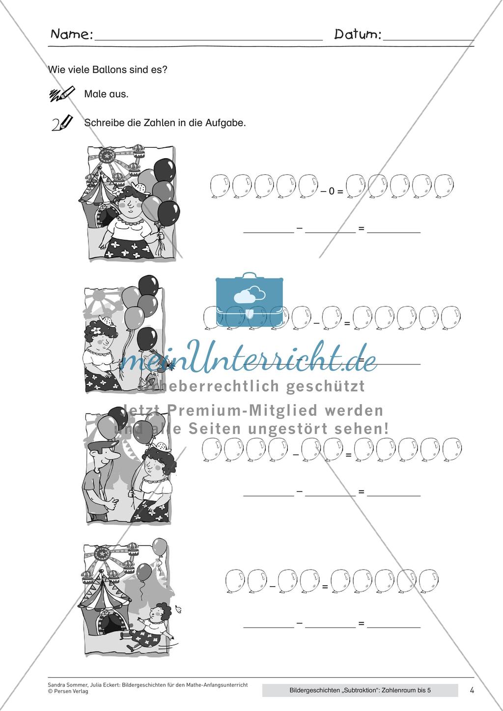 Bildergeschichte: Subtraktion im Zahlenraum 5 Preview 6