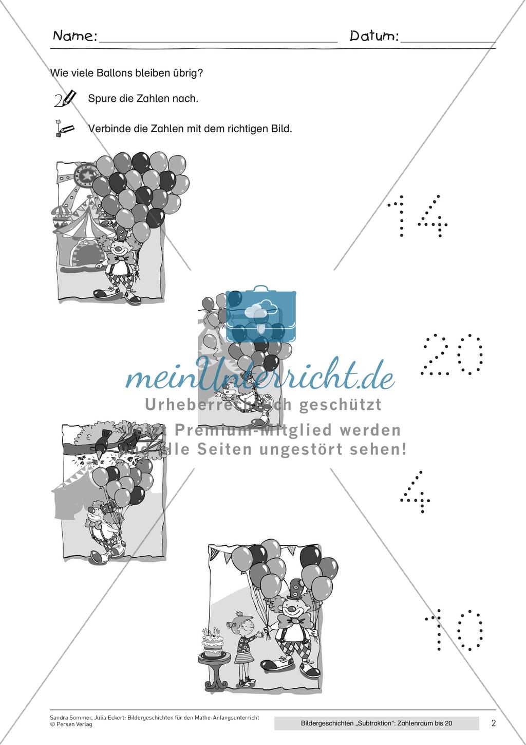 Bildergeschichte: Subtraktion im Zahlenraum 20 Preview 4