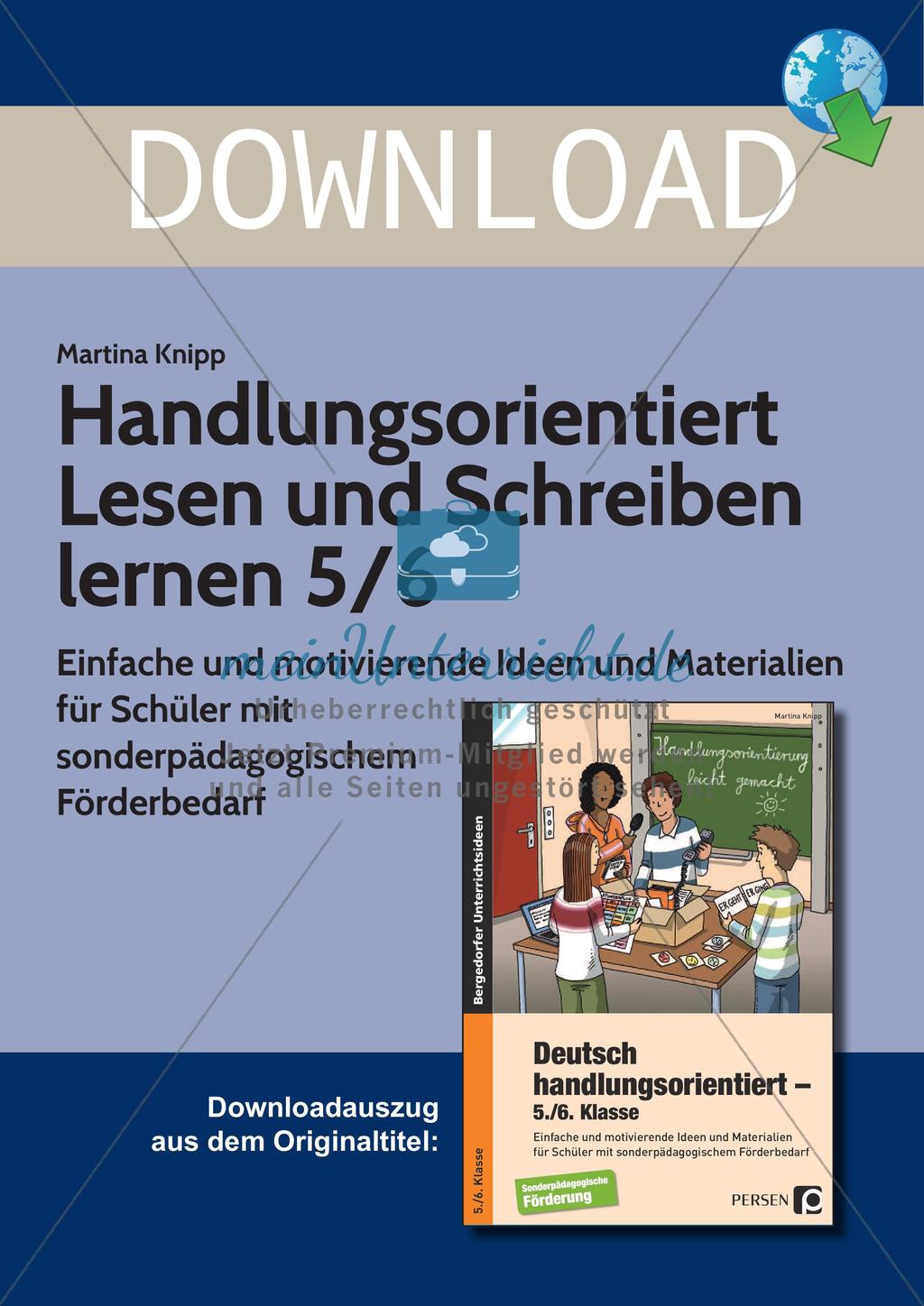 Handlungsorientiertes Lesen und Schreiben Preview 1