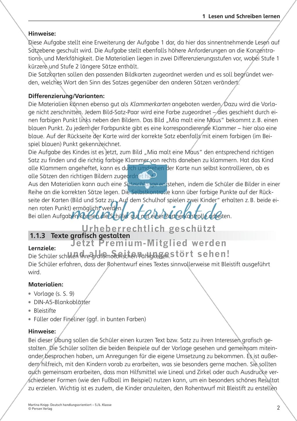 Handlungsorientiertes Lesen und Schreiben Preview 4