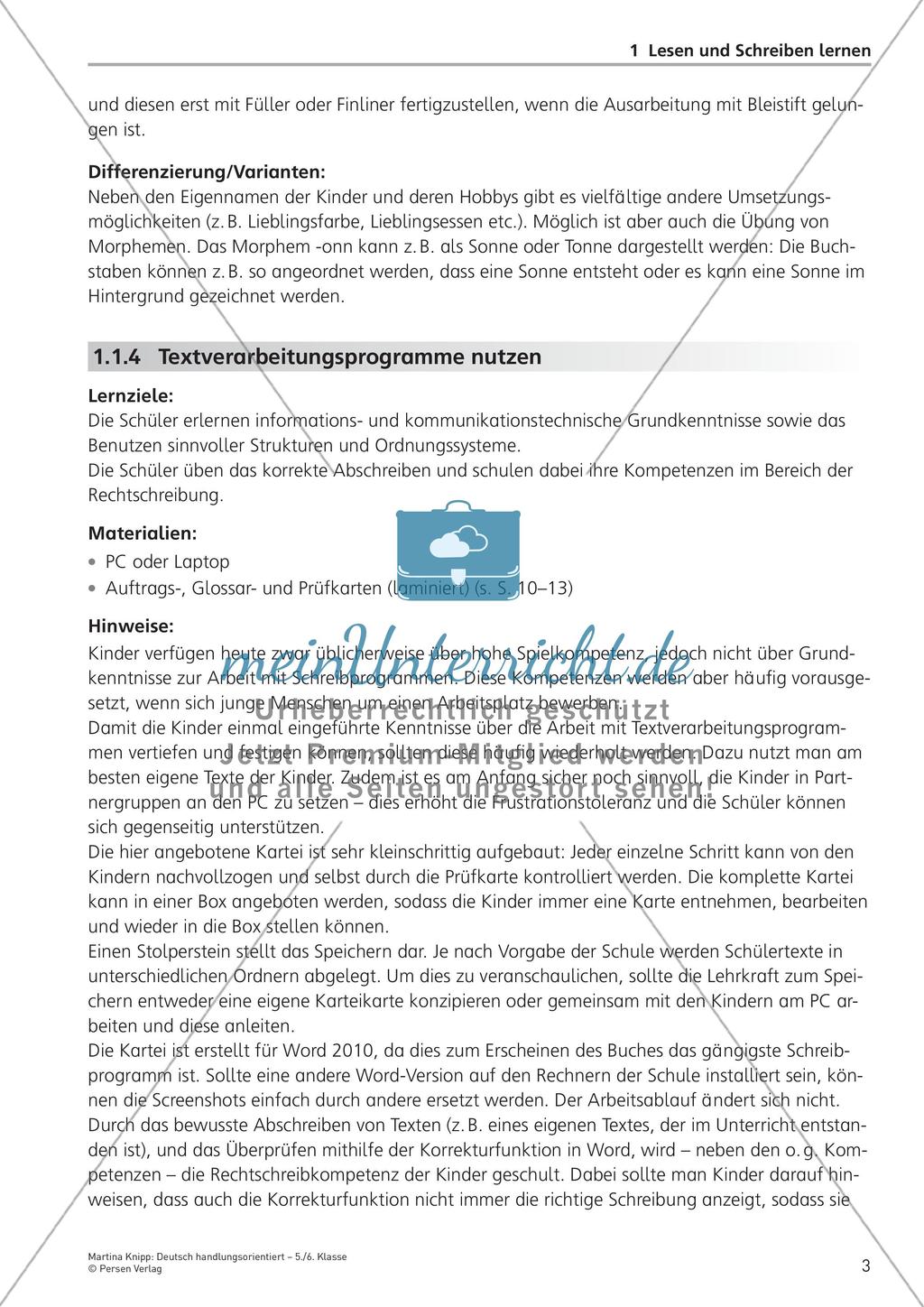 Handlungsorientiertes Lesen und Schreiben Preview 5
