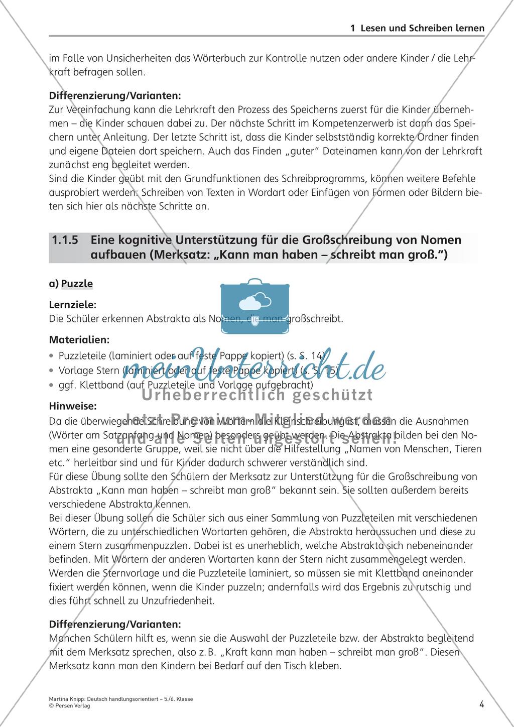 Handlungsorientiertes Lesen und Schreiben Preview 6