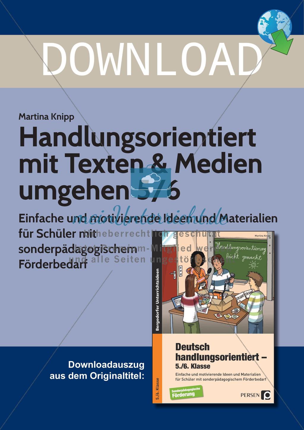 Handlungsorientierter Umgang mit Texten und Medien Preview 1