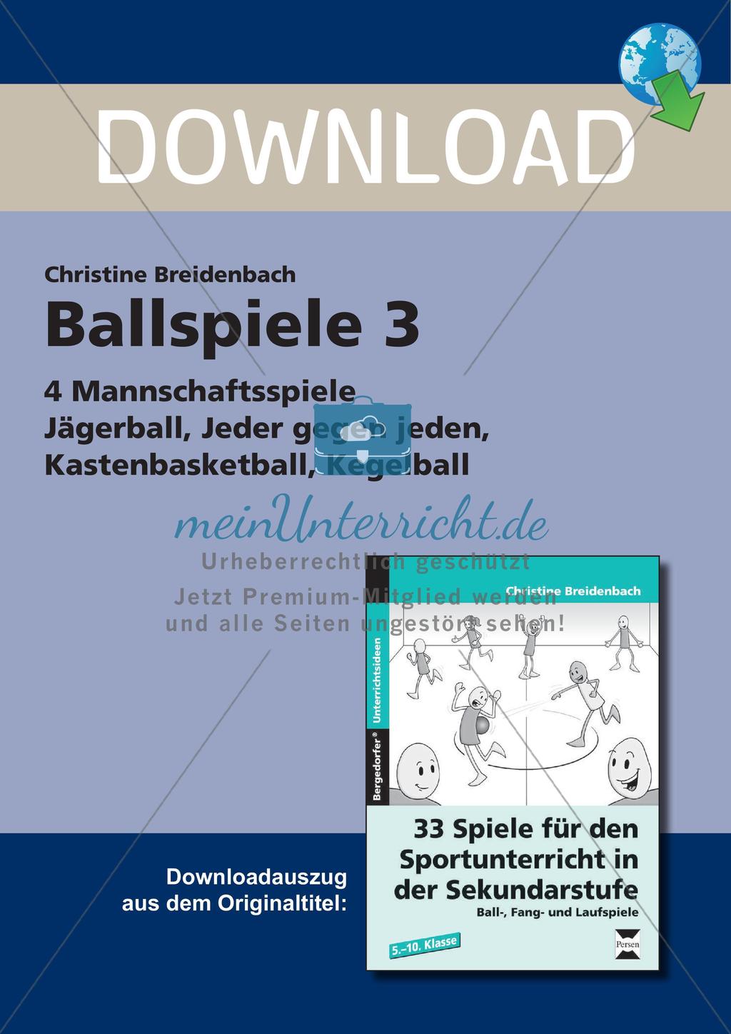Mannschaftsspiele mit dem Ball Preview 1