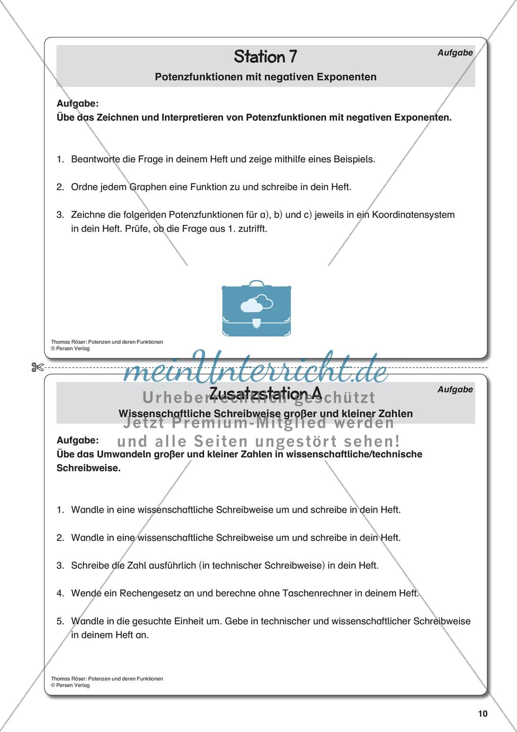 Potenzen und ihre Funktionen Preview 12