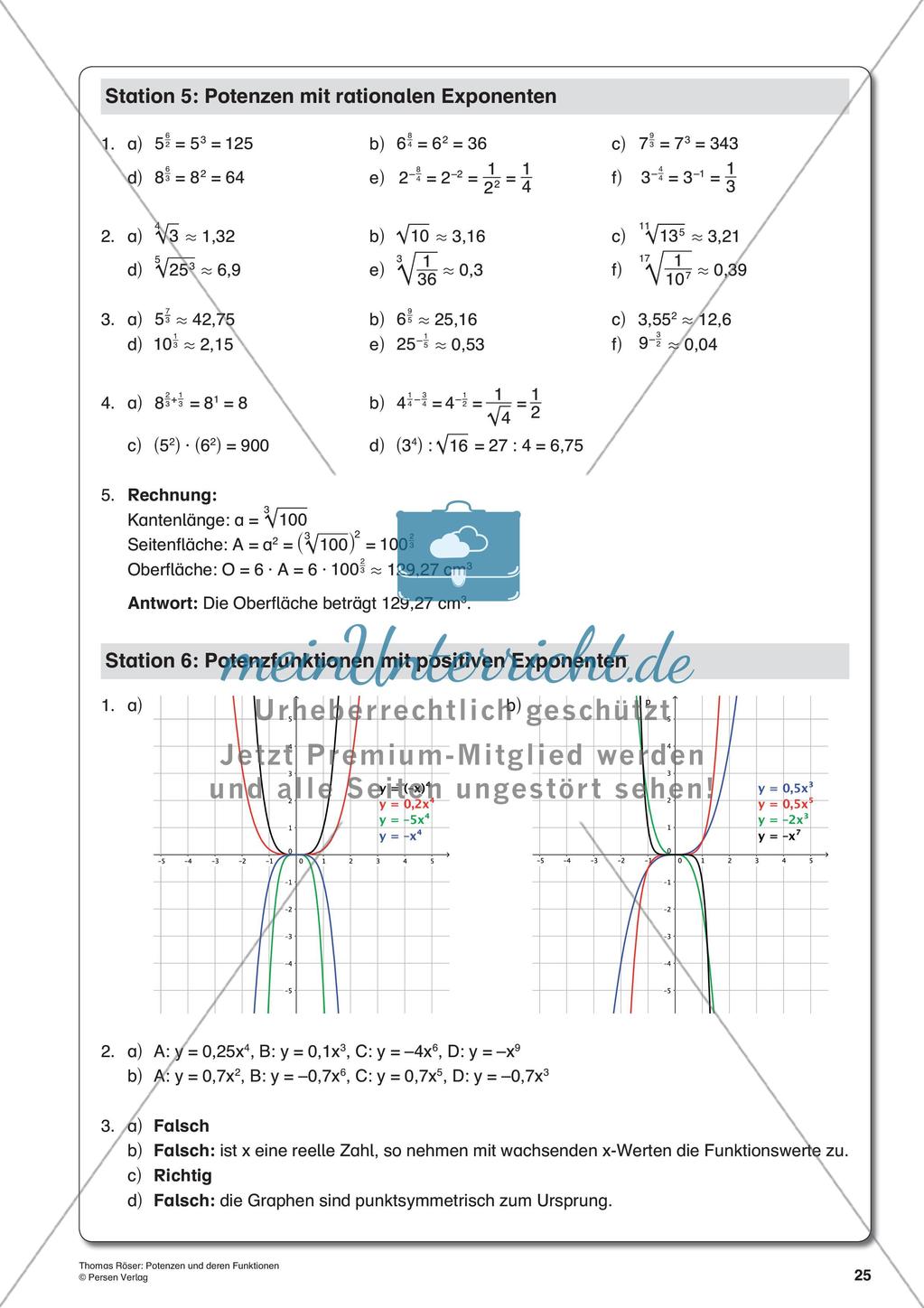 Potenzen und ihre Funktionen Preview 27