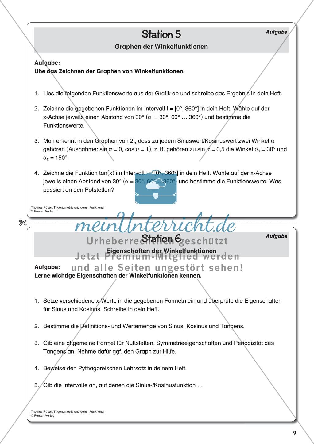 Trigonometrie und deren Funktionen Preview 11