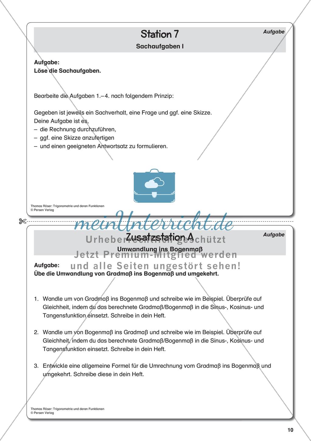 Trigonometrie und deren Funktionen Preview 12