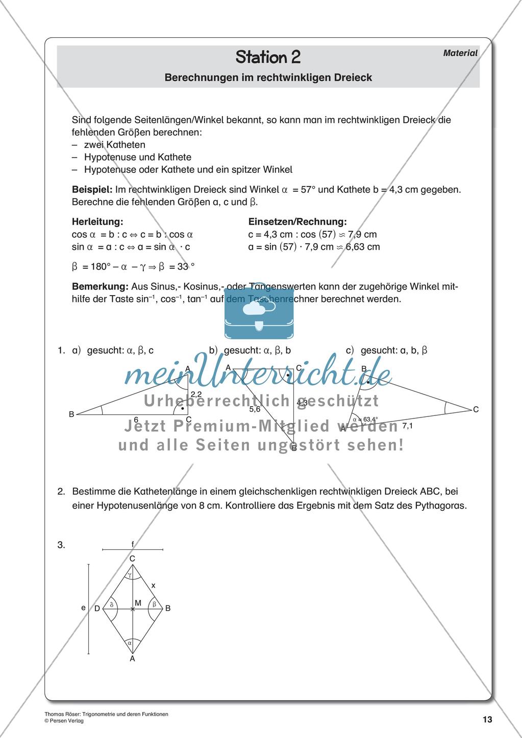 Trigonometrie und deren Funktionen Preview 15