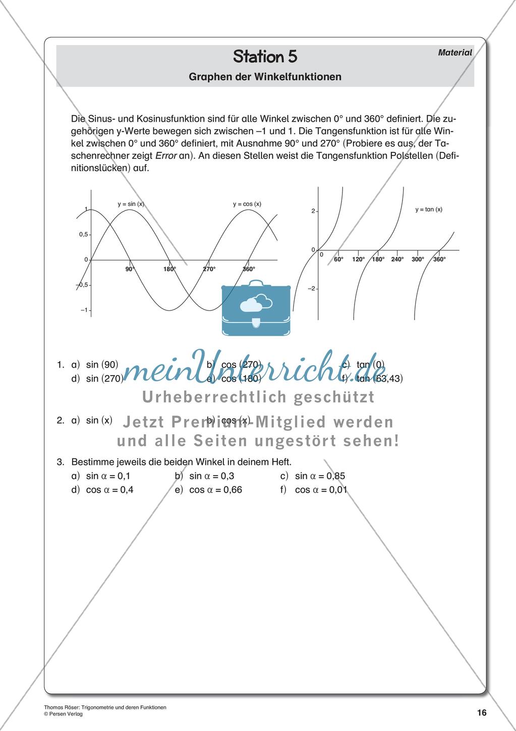 Trigonometrie und deren Funktionen Preview 18