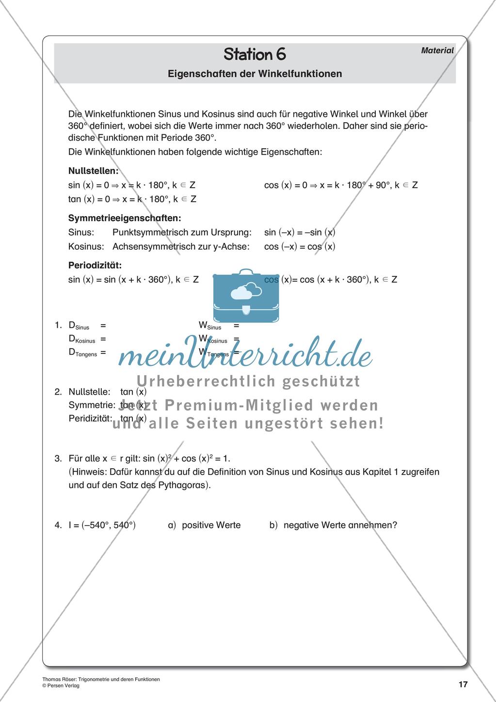 Trigonometrie und deren Funktionen Preview 19