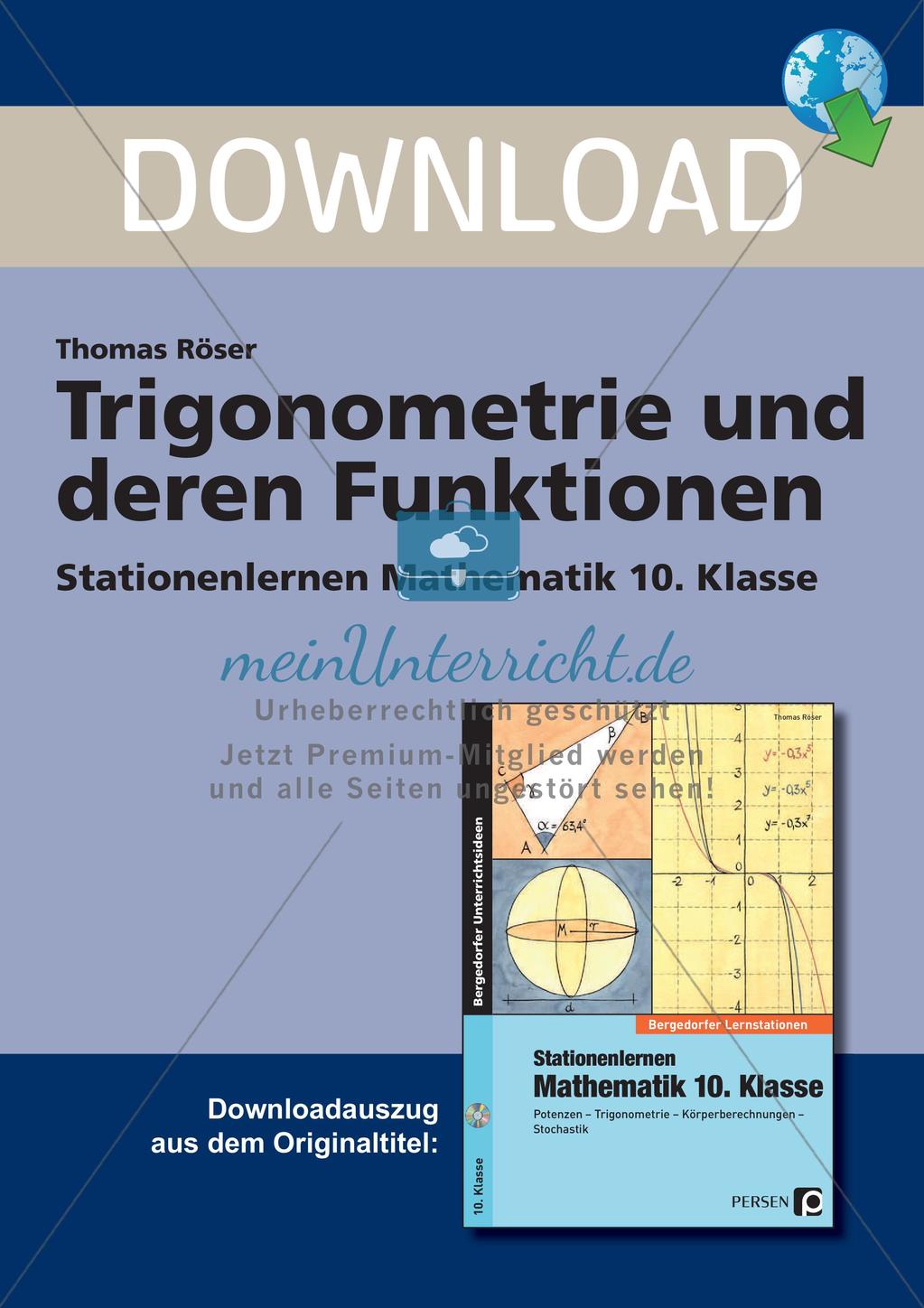 Trigonometrie und deren Funktionen Preview 1