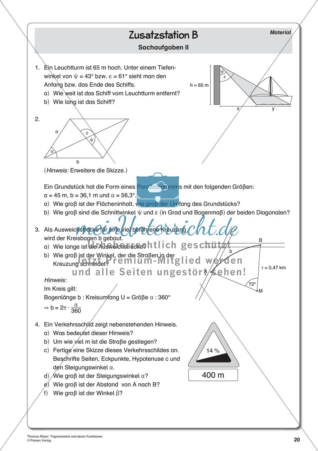 Trigonometrie und deren Funktionen Preview 22