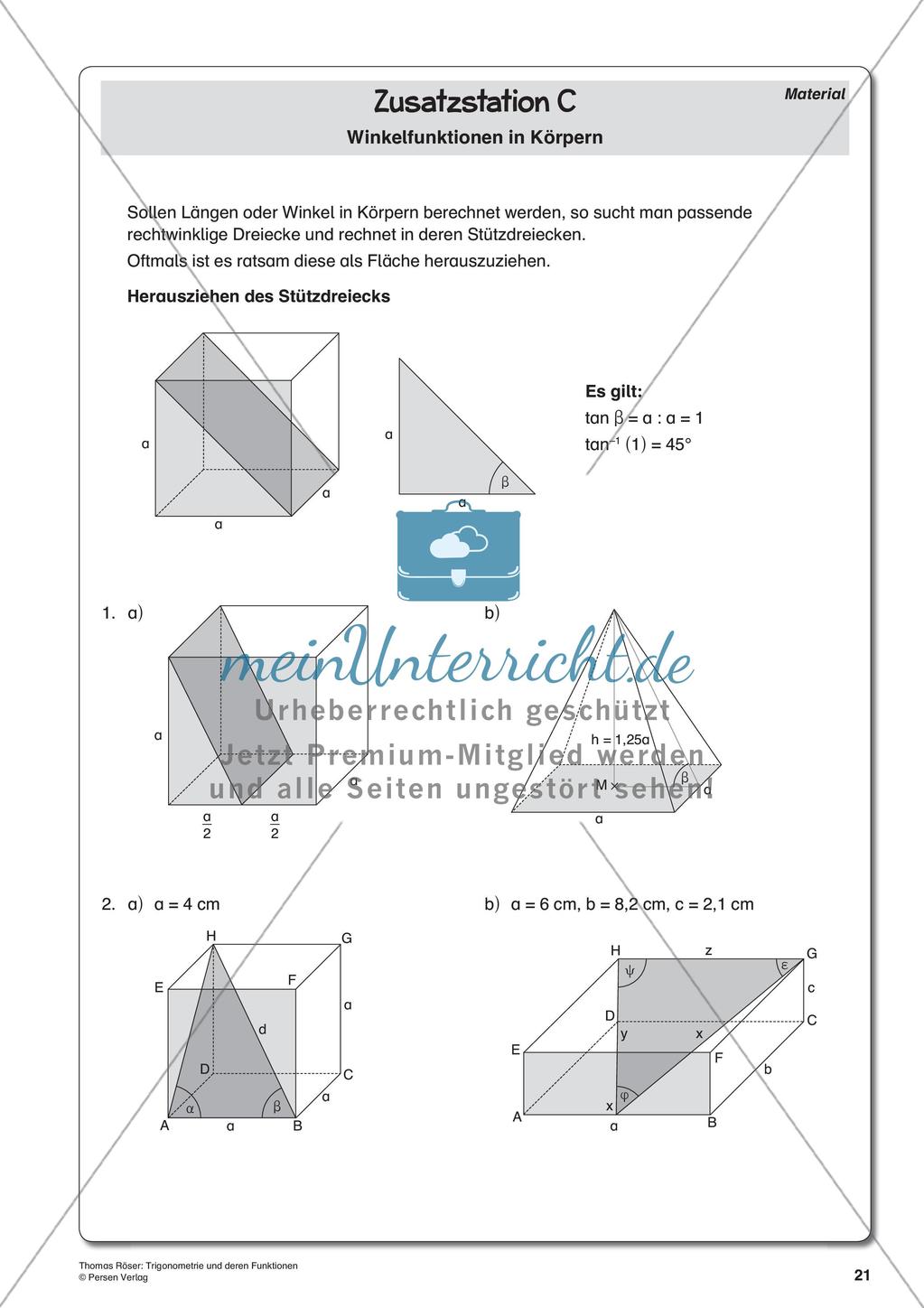 Trigonometrie und deren Funktionen Preview 23