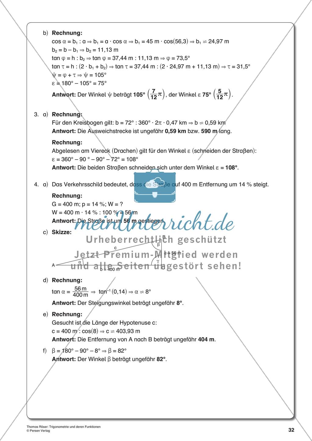 Trigonometrie und deren Funktionen Preview 34