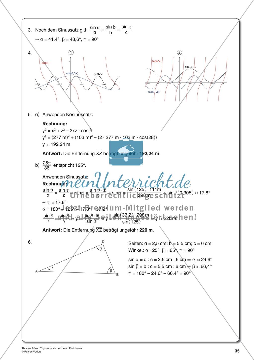 Trigonometrie und deren Funktionen Preview 37