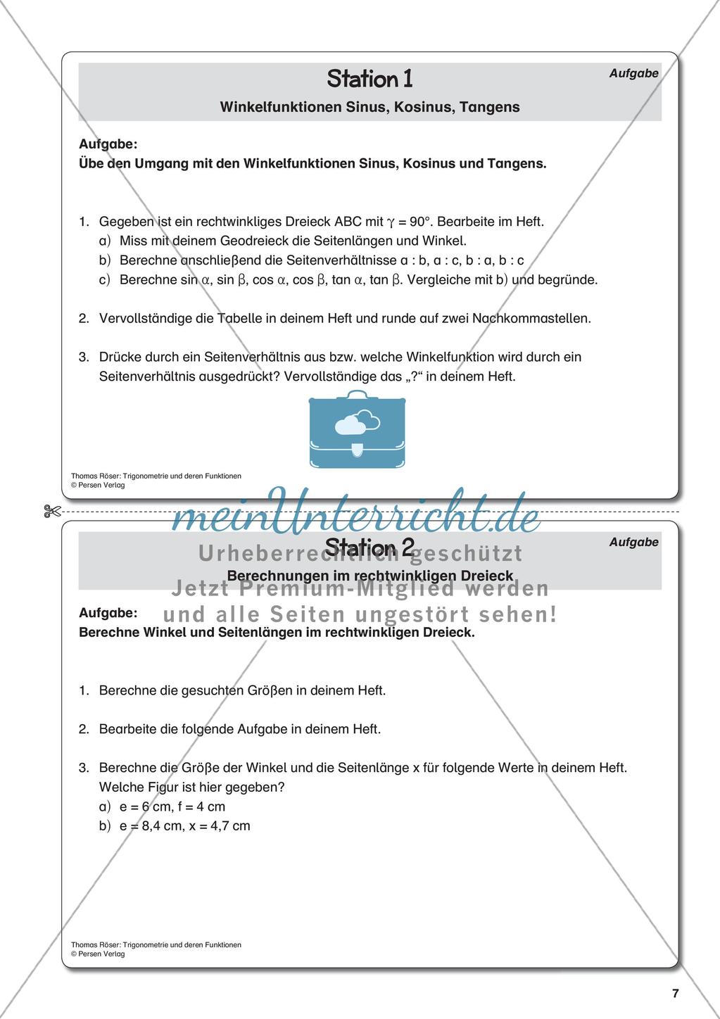 Trigonometrie und deren Funktionen Preview 9
