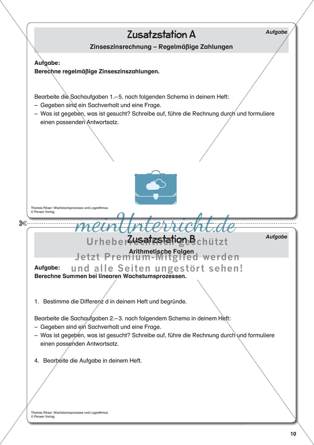Wachstumsprozesse und Logarithmus Preview 12