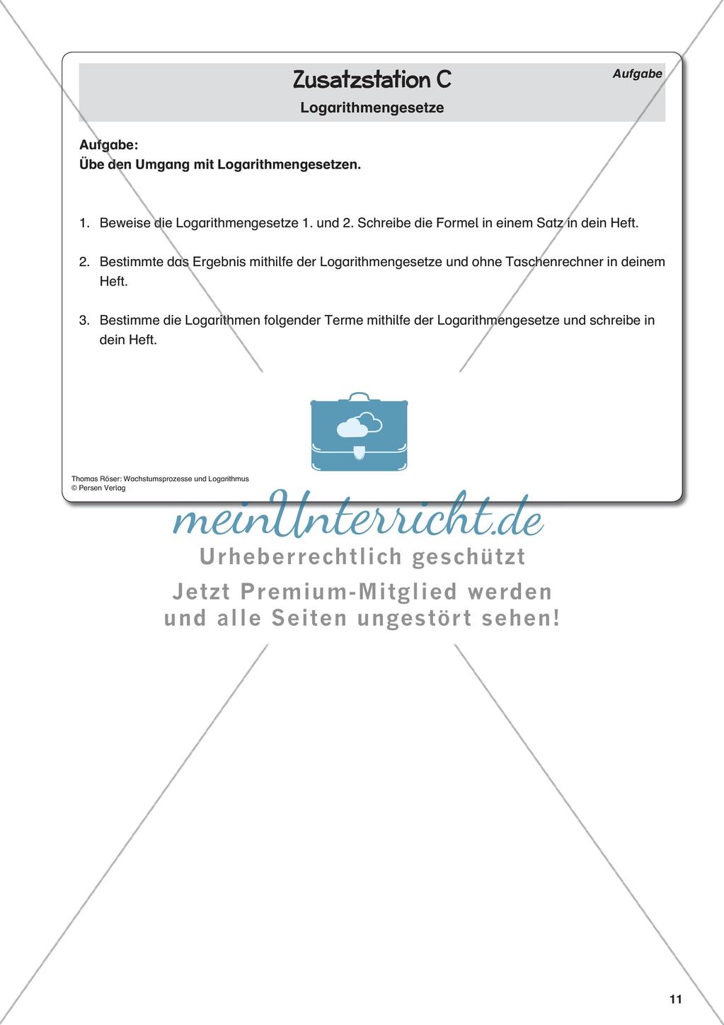 Wachstumsprozesse und Logarithmus Preview 13