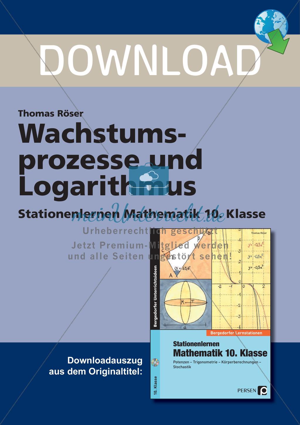 Wachstumsprozesse und Logarithmus Preview 1