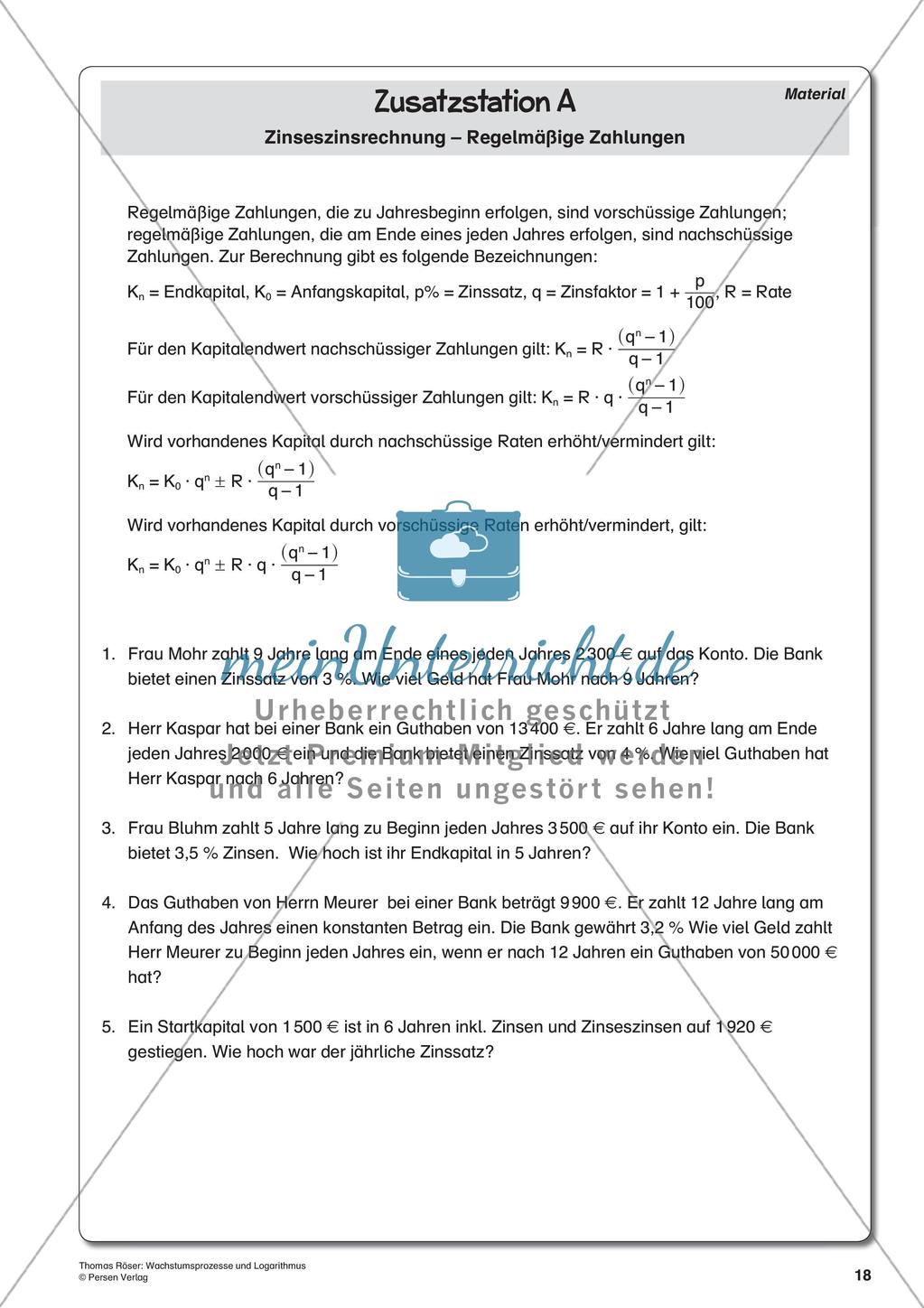 Wachstumsprozesse und Logarithmus Preview 20