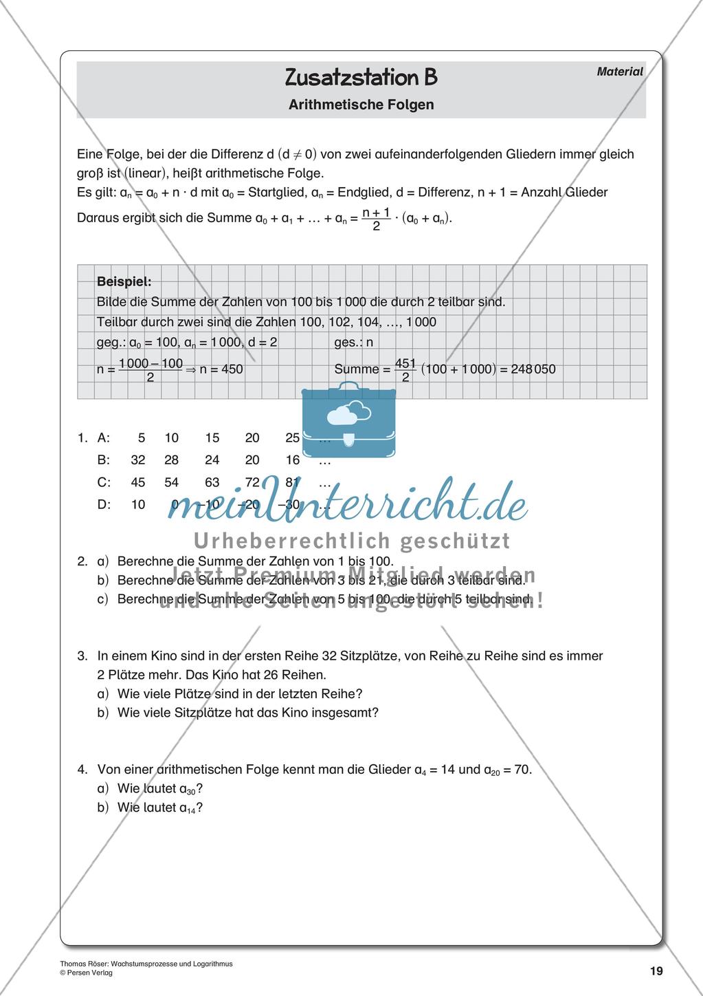 Wachstumsprozesse und Logarithmus Preview 21