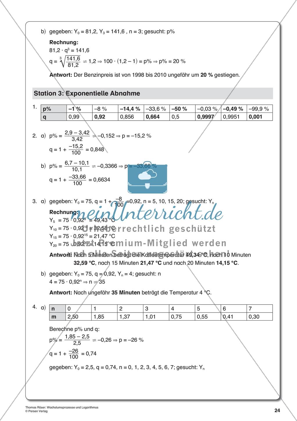 Wachstumsprozesse und Logarithmus Preview 26