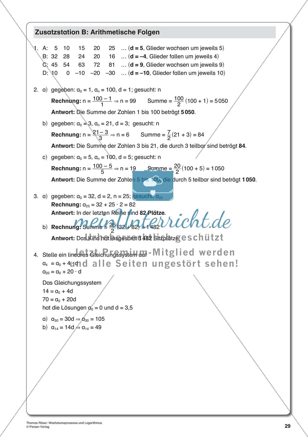 Wachstumsprozesse und Logarithmus Preview 31