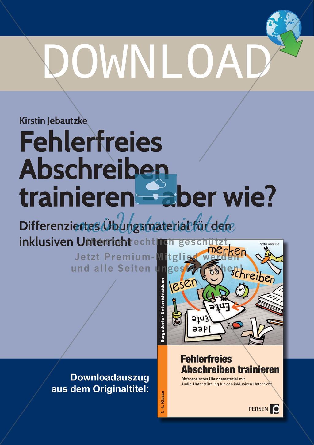Trainieren von fehlerfreiem Abschreiben Preview 1