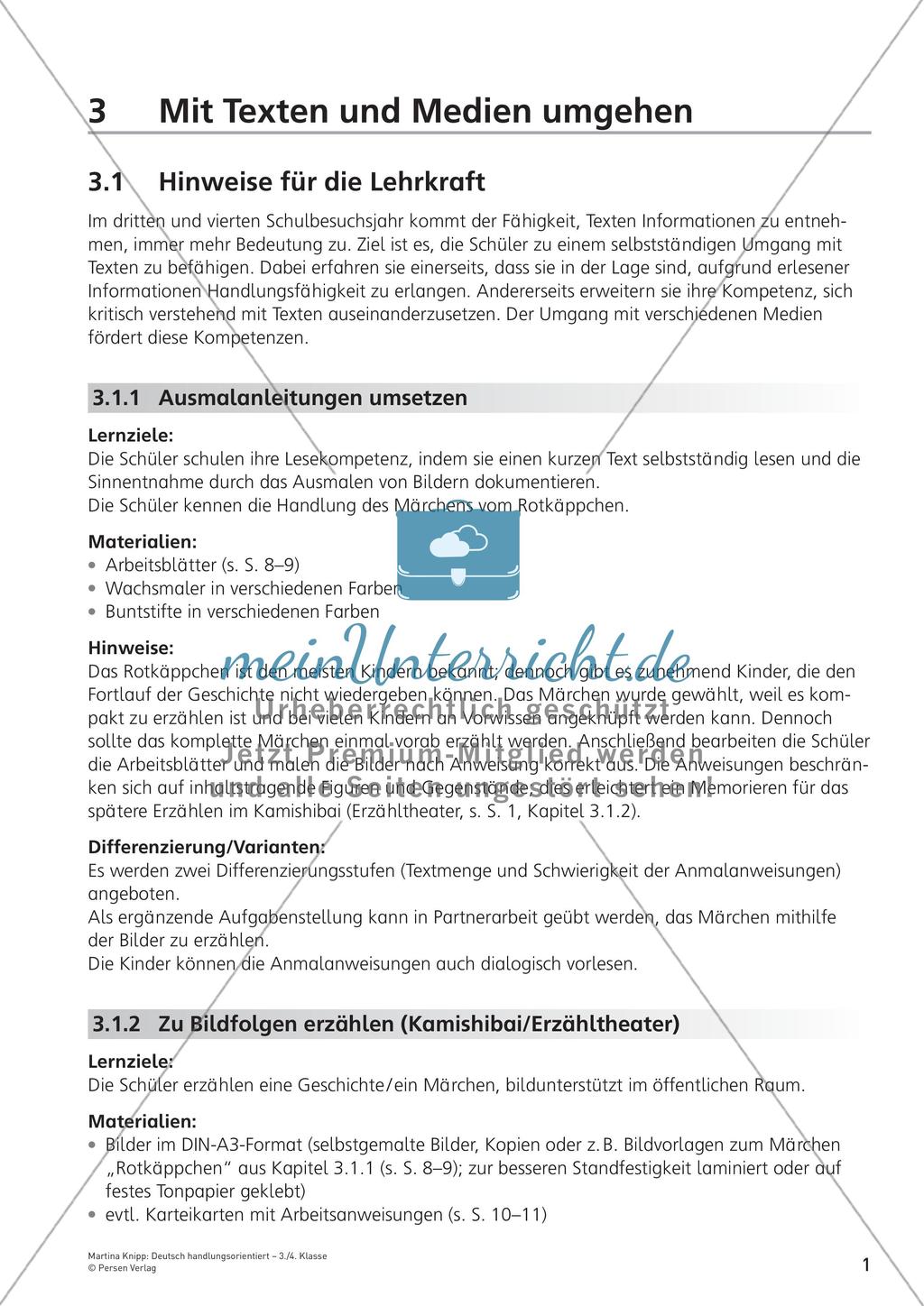 Handlungsorientierter Umgang mit Texten und Medien Preview 3
