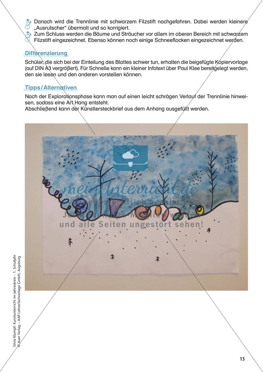 Kunstunterricht im Jahreskreis: Winter Preview 15