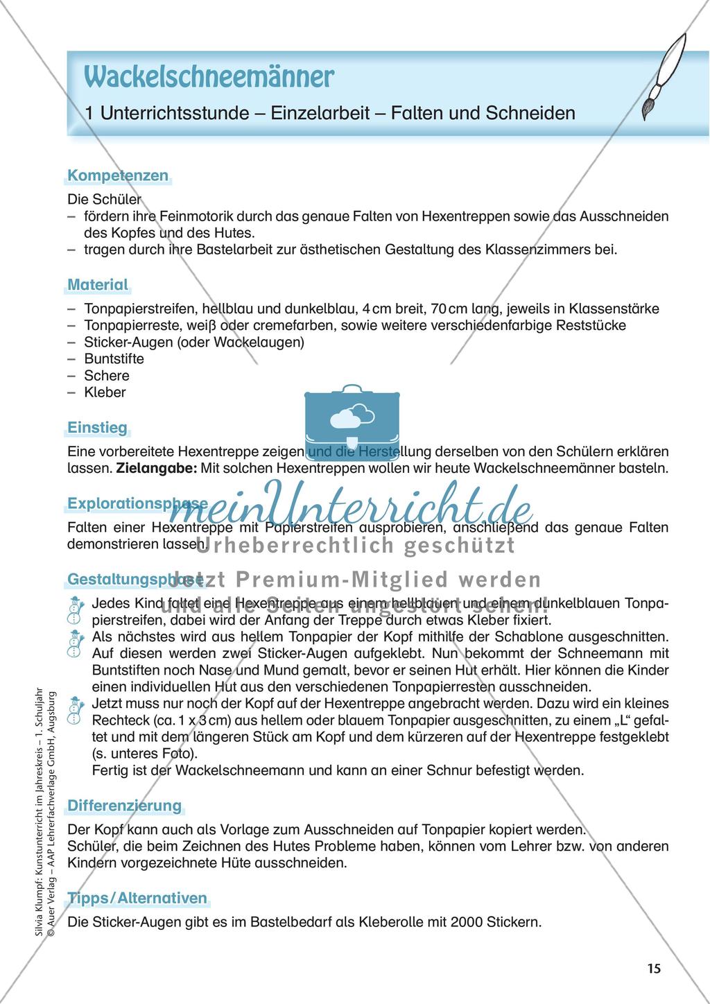 Kunstunterricht im Jahreskreis: Winter Preview 17