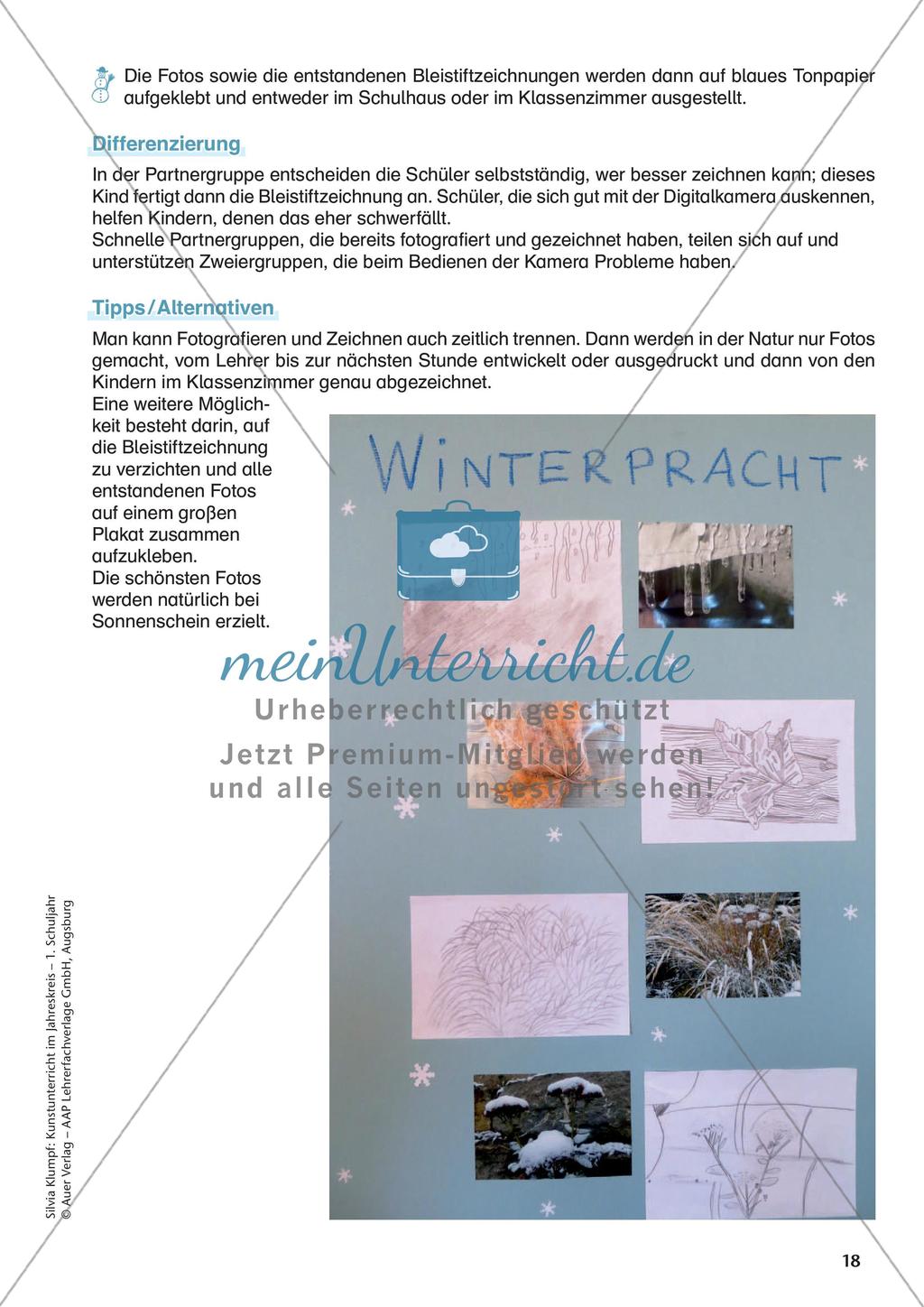 Kunstunterricht im Jahreskreis: Winter Preview 20