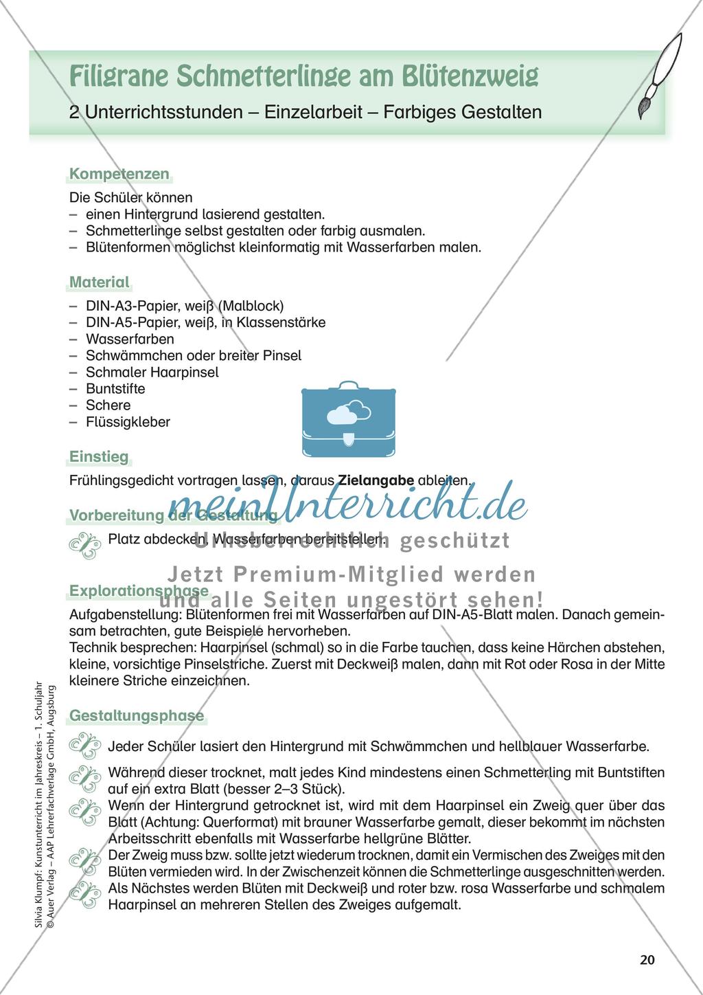 Kunstunterricht im Jahreskreis: Frühling Preview 22