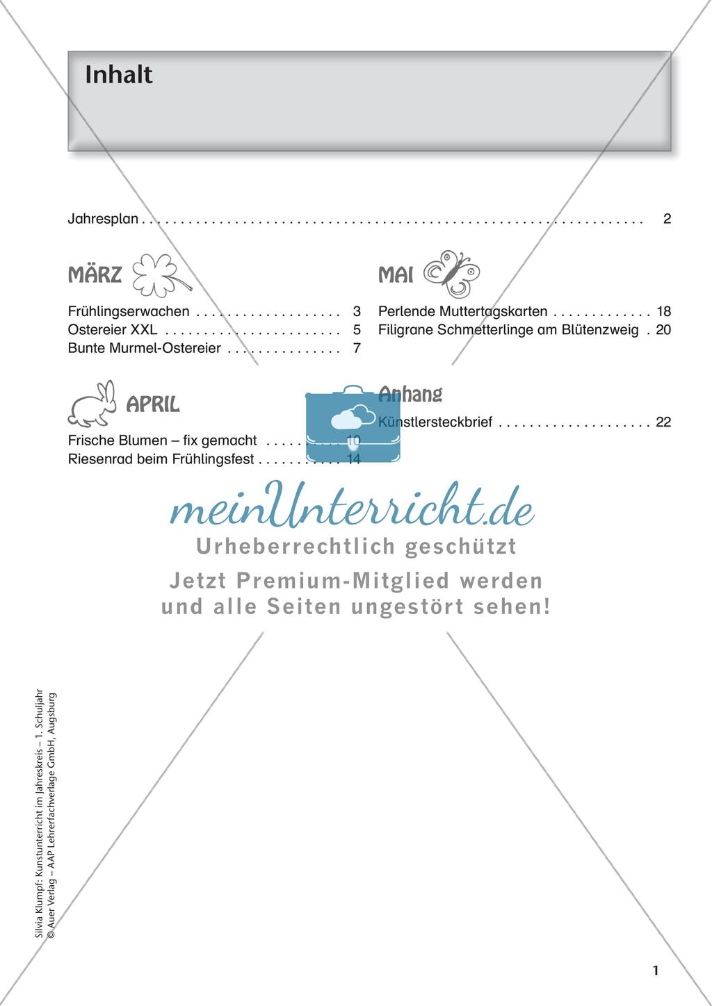 Kunstunterricht im Jahreskreis: Frühling Preview 3