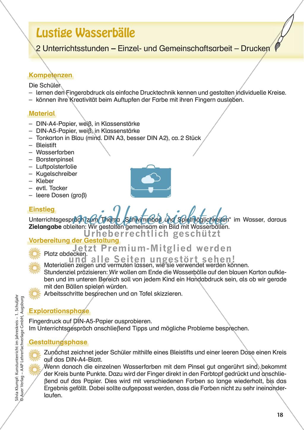 Kunstunterricht im Jahreskreis: Sommer Preview 20