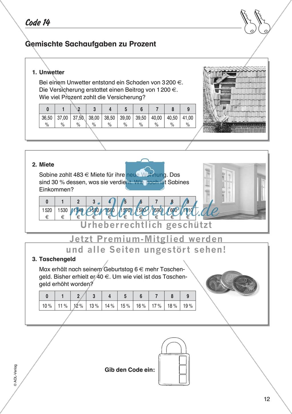 Codeknacker: Prozentrechnung Preview 14