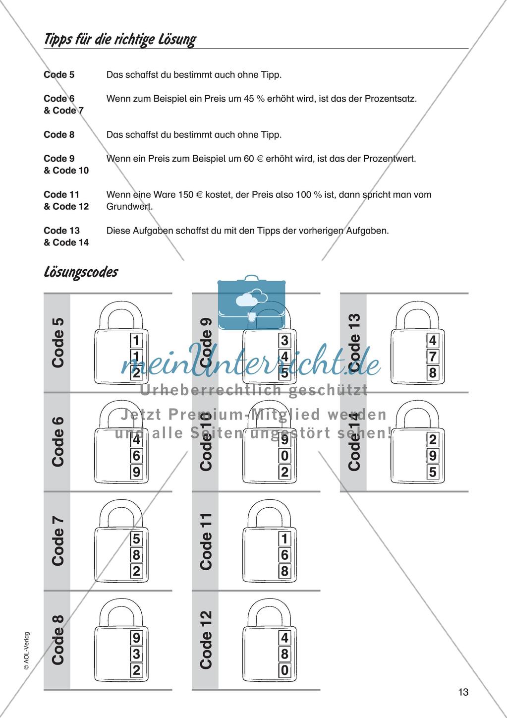 Codeknacker: Prozentrechnung Preview 15