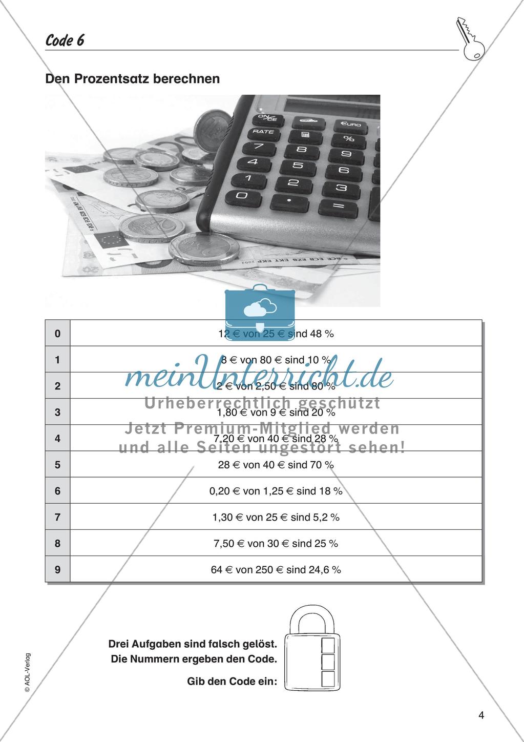 Codeknacker: Prozentrechnung Preview 6