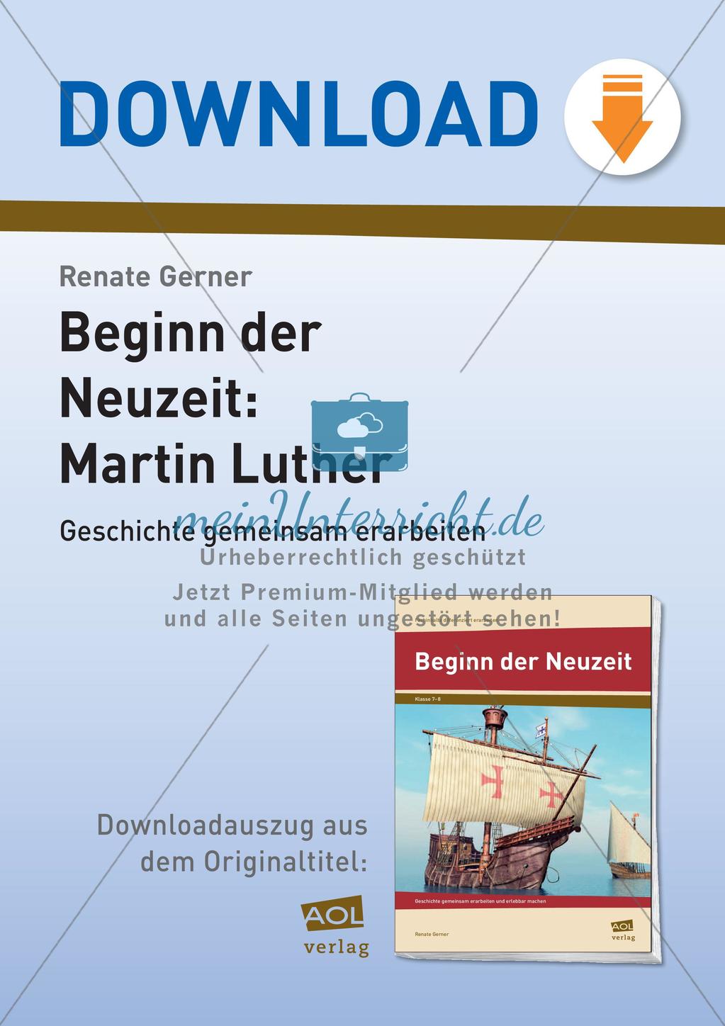 Der Beginn der Neuzeit: Martin Luther Preview 1